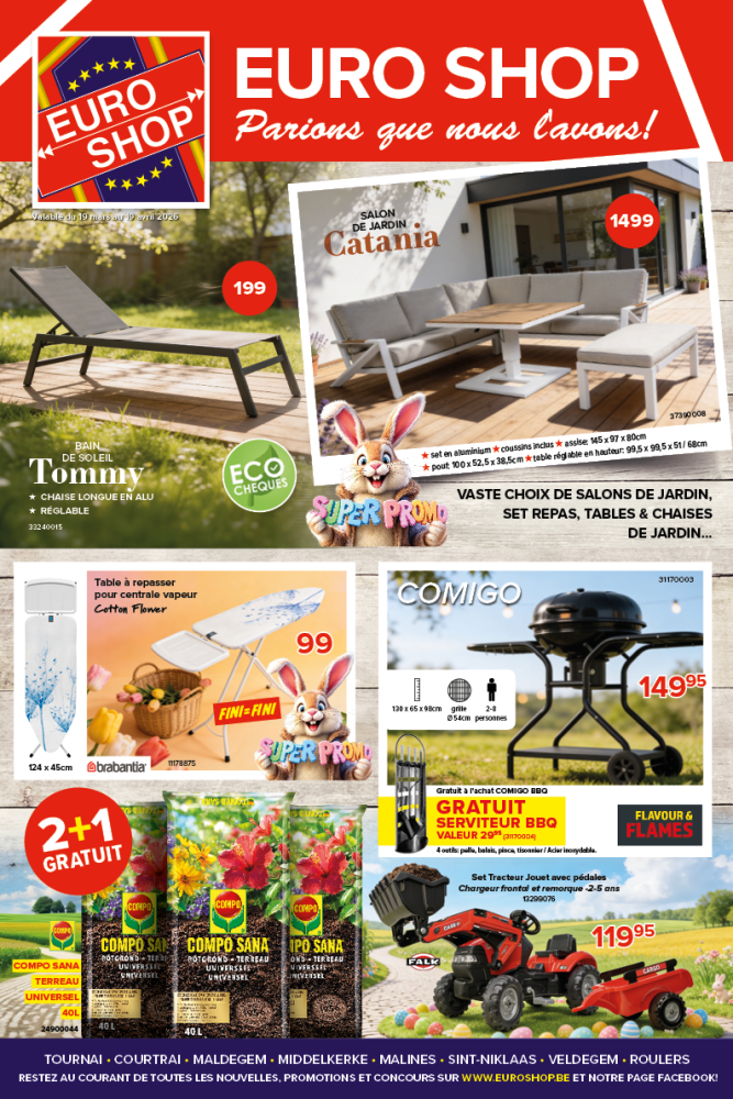 Promotions - Euro Shop Tournai - d&egrave;corations - le moins cher - magazine - cadeaux noël - nouvel ans - dépliant promotionnel - euro shop