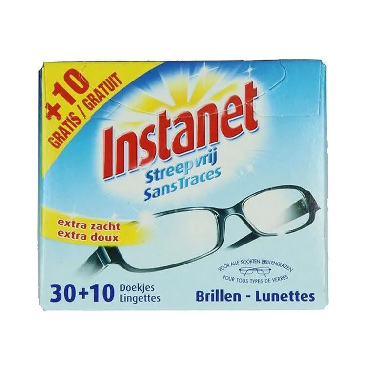 Instanet lingettes nettoyantes lunettes 20 pièces