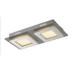 Euro Light Vizla Plafondlamp LED - 2x7,2W - Vierkant - Grijs
