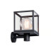 Nordlux Dalton Wandlamp - E27 - Dimbaar - Ø20x29,6cm - RVS/Glas - Zwart