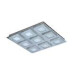 Euro Light Vizla Plafondlamp LED - 9x6,5W - Vierkant - Grijs