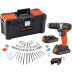 Black+Decker BCD001C2TA-QW Schroefklopboormachine - 18V 1,5Ah - 120 Accessoires - 2 Accu's