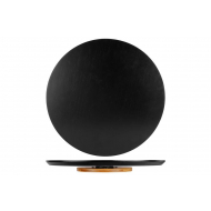Cosy&Trendy Black&Wood Plateau Tournant - Ø39,5cm - Bambou - Noir - Marque Cosy & Trendy - Couleur Noir - Matériel Bambou