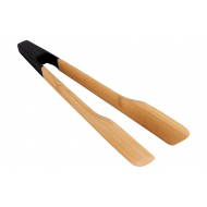 Cosy&Trendy  Black&Wood Pince de Service - 5x5x3,5cm - Bambou - Noir/Brun - Marque Cosy & Trendy
