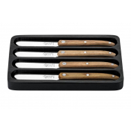 Laguiole Style de Vie Innovation Line Couteaux à Steak - 16cm - Acier Inoxydable - Bois - 4 Pièces