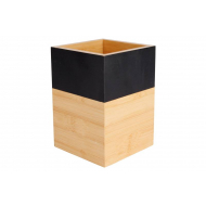 Cosy&Trendy Black&Wood Support de Cuisine - 10x10x14,5cm - Bambou - Noir/Brun - Marque Cosy & Trendy