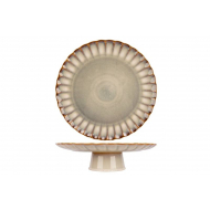 Cosy&Trendy Astera Assiette à Gâteau - Ø32cm - Grès - Pearl Beige - Marque Cosy & Trendy - Matériel Poterie - Couleur Beige