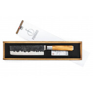 Forged Olive Hakbijl - In Houten Giftbox - 17cm - RVS/Hout - Olijfhout