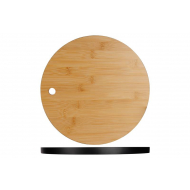 Cosy&Trendy Black&Wood Planche à Découper - Ø30cm - Bambou - Noir/Brun - Marque Cosy & Trendy