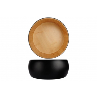 Cosy&Trendy Black&Wood Saladier - Ø30,5cm - Bambou - Noir/Brun - Marque Cosy & Trendy - Matériel Bambou - Couleur Noir,Brun