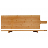 Planche de Service XL sur Pied - 88x26x4,5cm - Bambou - Nature - Marque Merkloos - Matériel Bambou