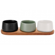 Cosy&Trendy Bites Aperoset - Porcelaine - Multicolore - 4 Pièces - Marque Cosy & Trendy