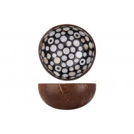Noya Bol avec Sphères en Perles - Ø14cm - Noix de Coco - Noir - Matériel Noix de coco - Couleur Noir