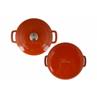 Cosy&Trendy Fontestic Kookpan - Rond - Ø28xH13cm - Gietijzer - Roest - Merk Cosy & Trendy - Geschikt voor Gas,Electrisch,Keramisch,Halogeen,Inductie