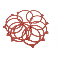 Deti Bagues Weck - 94x108mm - Silicone - Rouge - 10 Pièces