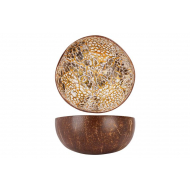Noya Coquetier - Ø14cm - Noix de Coco - Or - Couleur Or - Matériel Noix de coco