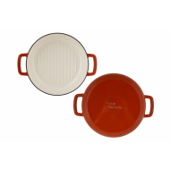 Cosy&Trendy Fontestic Poêle à Griller - Ø28xH6cm - Fonte - Rouille - Marque Cosy & Trendy - Convient pour Induction,Électrique,Gaz,Halogeen,Keramisch