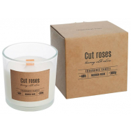 Cosy&Trendy Geurkaars - Cut Roses - 40h Brandtijd - Ø10x10cm - Glas - Merk Cosy & Trendy - Aantal branduren 40u