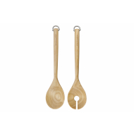 KitchenAid Core Couverts à Salade - 33cm - Bois de Bouleau - Marron - 2 Pièces - Marque KitchenAid
