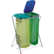 Artex Sackfix Vuilniszakhouder - 80L - Voor 2 Zakken - 82x42x66cm - Groen/Geel - Merk Artex - Kleur Groen,Geel