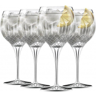 Luigi Bormioli Diamante Verres à Gin - 650ml - Verre - 4 Pièces - Marque Luigi Bormioli