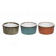 Cosy&Trendy Brisbane Ramekins - Ø9cm - Porselein - Blauw - 3 Stuks - Merk Cosy & Trendy - Materiaal Porselein - Kleur Blauw