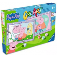 Ravensburger CreArt Junior Famille Peppa - Peinture par Numéros - À partir de 5 ans - Age à partir de 5 ans