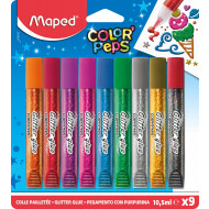 Maped  Color'Peps Glitterlijm - 9x10,5ml - 9 stuks - Merk Maped