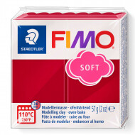 Staedtler FIMO Soft Pâte à Modeler à Durcir au Four - 57g - Rouge Cerise - Marque Staedtler - Age à partir de 8 ans