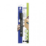 Staedtler Lumocolor Permanent Marqueur - Pointe Biseautée - Noir - Marque Staedtler - Type d'écriture Marqueur permanent - Couleur Noir