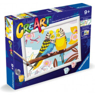 Ravensburger CreArt Perruches Adorables - Peinture par Numéros - Dès 9 ans - Age à partir de 9 ans