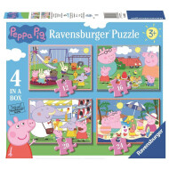 Ravensburger Puzzle Peppa Pig Été - À partir de 3 ans - 12+16+20+24 pièces - Age à partir de 3 ans