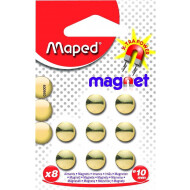 Maped Aimants - Ø10mm - Or - Métal - 8 pièces - Marque Maped - Type de matériel de fixation Aimant permanent