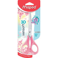 Maped Sensoft 3D Ciseaux Pastel - Poignées Souples - 16cm - 3ass - Marque Maped