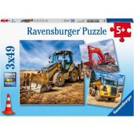 Ravensburger Puzzle Engins de Chantier - Dès 5 ans - 3x49 pièces - Age à partir de 5 ans