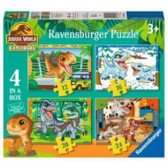 Ravensburger Puzzle Jurassic World Explorateurs - À partir de 3 ans - 12+16+20+24 pièces - Age à partir de 3 ans