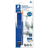 Staedtler Design Journey Set Crayons Graphites Aquerellable - Graduations Différents - 4 pièces - Marque Staedtler - Type d'écriture Crayon général - Dureté crayon Plusieurs