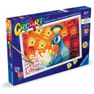 Ravensburger CreArt Large Proud Peacock - Peinture par Numéros - Dès 11 ans - Age à partir de 11 ans
