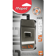 Maped Universal Metal Perforator - 2-Gaats - Perforatiestand 8cm - 10/12 Vel - 2ass - Merk Maped - Kleur Zwart,Grijs