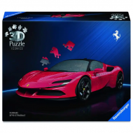Ravensburger 3D Puzzle Iconics : Ferrari SF90 Stradale - Lumière - À partir de 8 ans - 163 pièces - Age à partir de 8 ans