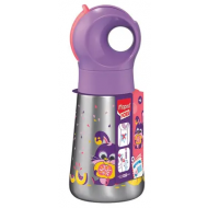 Maped Miniz Drinkfles Konijn - Met Rietje - 350ml - Roestvrij Staal - Paars - Merk Maped - Kleur Paars - Inhoud 350 ml
