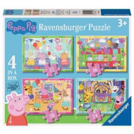Ravensburger Puzzle Peppa Pig Fête & Aire de Jeux - À partir de 3 ans - 12+16+20+24 pièces - Age à partir de 3 ans