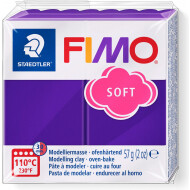 Staedtler FIMO Soft Pâte à Modeler à Durcir au Four - 57g - Prune - Marque Staedtler - Age à partir de 8 ans