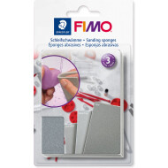 Staedtler FIMO Set Éponges Abrasives - 3 Differentes  Types de Ponçage - 3 pièces - Marque Staedtler - Age n/A