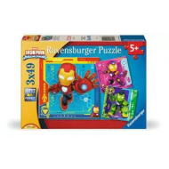 Ravensburger Puzzle Iron Man et ses Super Amis - À partir de 5 ans - 3x49 pièces - Age à partir de 5 ans
