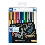 Staedtler Metallic Set Marqueurs - 10 pièces - Marque Staedtler - Couleur Multicolore - Type d'écriture Stylo feutre