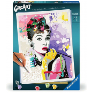 Ravensburger CreArt Junior Audrey Hepburn - Schilderen op Nummer - Vanaf 12 Jaar - Leeftijd vanaf 12 jaar
