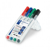 Staedtler Lumocolor Whiteboard Compact Feutres pour Tableaux Blancs - 4 Couleurs - 4 pièces - Marque Staedtler - Couleur Multicolore - Type d'écriture Marqueur tableau blanc