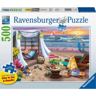 Ravensburger Puzzle Soirée à la Plage - Dès 9 ans - 500 pièces - Age à partir de 9 ans