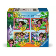 Ravensburger Puzzle Dora Rejoins l’Aventure ! - À partir de 3 ans - 12+16+20+24 pièces - Age à partir de 3 ans